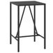 VidaXL Bartafel met glazen blad 70x70x110 cm poly rattan zwart