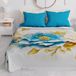 PETTI Artigiani Italiani - Sprei voor Frans bed, lente, zomer, lichte deken voor Frans bed, beddengoed, Flower Ceramic 03, 100% Made in Italy