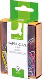Q-CONNECT papierklemmen | 32 mm | doos van 75 stuks | ophangbaar | geassorteerde kleuren.