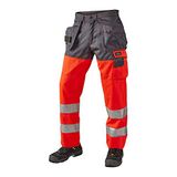 JAK 11100 High Vis Werkbroek | Rood/Grijs | 62L (44/35)