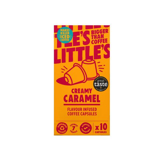 Little's coffee Little's Creamy Caramel koffie met een smaakje koffiecapsules compatibel met Nespresso®, 10 stuks.
