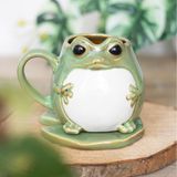 Something Different - Frog Shaped Mug and Lily Pad Saucer Kop en schotel - Groen