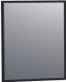 Brauer Onyx Spiegel - 60 cm - Rechthoekig - Zwart Geborsteld Frame