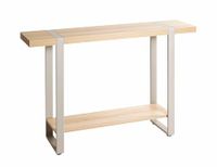 HAKU Consoletafel, eiken, grijs, metaal, spaanplaat, afmetingen: B 120 x H 82 x D 30 cm, stijl: modern