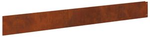 Bordure de pelouse 30 pièces 100 x 12 cm acier résistant aux intempéries couleur rouille