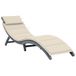 VidaXL Tuinstoel Lounge Gecapitonneerde zitting Acaciahout Crème