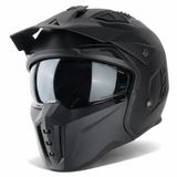 VINZ Helmets VINZ Kioto Street Fighter Helm - Motorhelm & Scooterhelm & Brommerhelm - ECE 22.06 - Mat Zwart - XL