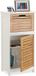 Armoire en bambou blanc avec tiroir