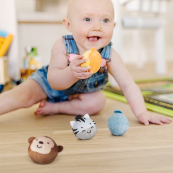 MELISSA & DOUG Rollables Safarivriendjes Speelgoed voor baby en peuters | Vroeg leren speelgoed voor peuters Leeftijd | Sensorische ballen voor baby's |6 maanden+| Cadeau voor baby jongens en meisjes