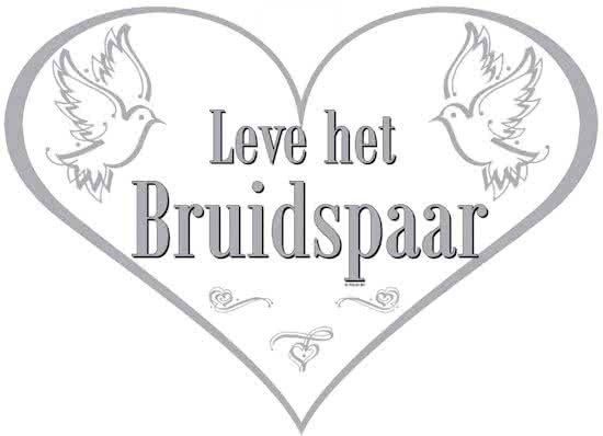 Folat - Huldeschild - Leve het bruidspaar