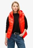 Superdry Gewatteerde Fuji Bodywarmer met Capuchon Dames Volcanic Coral