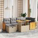 Maison Exclusive - Ensemble de meubles de jardin 7 pièces avec canapé et coussins, beige, en polyrotin