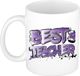 Bellatio Decorations Cadeau koffie/thee mok voor leraar - paars - graffiti letters - 300 ml