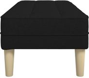 vidaXL Bank met kussen Zwart 113 x 57 x 39 cm Stof