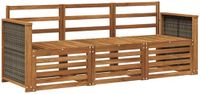 vidaXL - Bank loungeset - 4 zitplekken - Massief acaciahout - Naturel