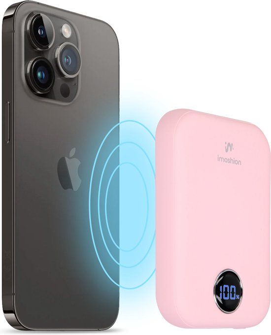 iMoshion Powerbank 10000 mAh - Wireless - 15W - Pink