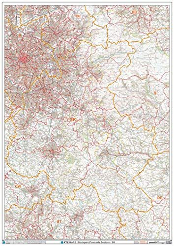Stockport - SK - Postcode Wall Map - Paper