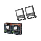 OSRAM ENDURA FLOOD PC 30W LED-schijnwerper, 4000K koel wit, 3000 lumen, IP65, 100% gerecycled aluminium, grijs, 2-Pack