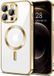 Techsuit Luxury Crystal Back Cover étui avec MagSafe pour Apple iPhone 12 Pro - Transparent/Or