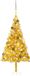 vidaXL Sapin de Noël artificiel avec éclairage 180 cm PET or