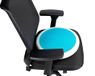 Vivamore Traagschuim kussen, ergonomisch 360° draaibaar kussen, verkoelende gel, wasbare overtrek, 39 cm, blauw/wit