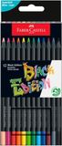 FABER-CASTELL Kleurpotloden Black Edition, 12-delig, kartonnen etui