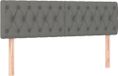 vidaXL Hoofdbord Stof Donkergrijs 144x7x78/88 cm
