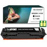Evoke Compatibele Toner voor Hp W2030X 415X Zwart met Chip 7500 Pagina's Colorlaserjetpro M454Dn M454Dw Mfp M479Dw M479Fdn M479Fdw