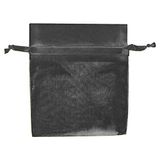 48 U Organdy zak met sluiting 12,5 x 11 cm, microvezel, zwart