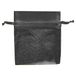 48 U Organdy zak met sluiting 12,5 x 11 cm, microvezel, zwart
