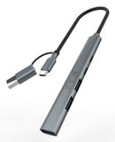 Inca IUTP-06TX Interface Hub USB 3.2 Gen 1 (3.1 Gen 1) Type-A + Type-C 5000 Mbit/s Grijs