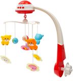 Baby Mix Babymobiel met lichtprojector rood - Muziekmobiel