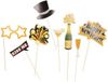 Merkloos Photo Props - Foto Maskers - Kerst - Multicolor - Papier - Set van 8