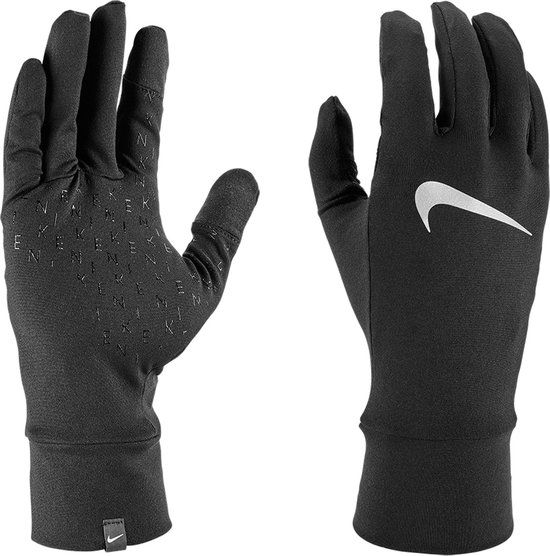 Nike Fleece Hardloophandschoenen Heren - Zwart/Wit - L/XL - N1002576-082