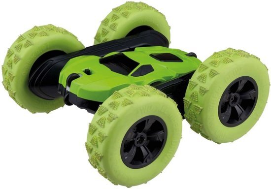 Happy People Rc Omkeerbare Stuntauto Wild-twister 20 Cm Groen