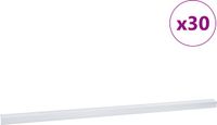 vidaXL - Trapprofielen - 30 st - Zilver - 67 x 3 x 2 cm - Aluminium