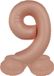 Folat Staande folieballon Cijfer 9 Vintage Rose - 72 cm