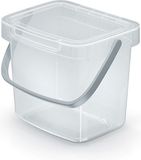 Keden GFT aanrecht afvalbak - transparant - 3L - afsluitbaar - 19 x 17 x 15 cm