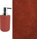 MSV tapis de bain Napoli - 45 x 70 cm - avec pompe à savon assortie - rouge pierre