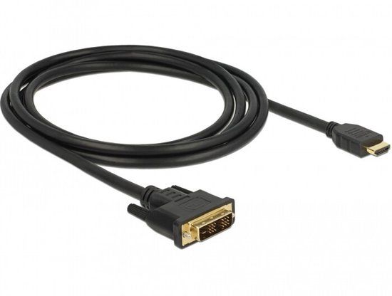 Delock 85584 video kabel adapter 2 m HDMI Type A (Standaard) DVI-D
