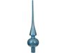 Decoris Piek - ijs blauw - glas - kerstboom topper - glans - 26 cm