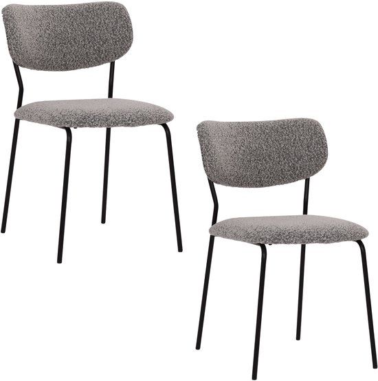 Housecraft living Leah Eetkamerstoelen Taupe - Set van 2