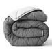ViscoSoft Microvezel All Seasons Down Alternative Dekbed - Koelend Ademend Premium Zachte Omkeerbare Microfiber Dekbed, Lichtgrijs/Donkergrijs, Full