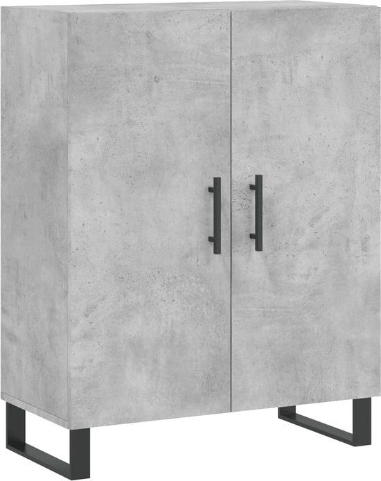 vidaXL Dressoir 69,5x34x90 cm Betongrijs Hout