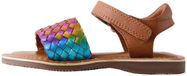 Next - Meisjes - Leren sandalen met dikke zool, klittenbandsluiting en brede pasvorm (G) - Paars