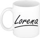 Bellatio Decorations Lorena Naam koffiemok - beker - met sierlijke letters - wit
