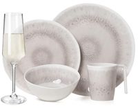 Merkloos 16-delig Melamine Campingservies voor 4 Personen met Glazen