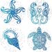 Sans marque 4 styles - Autocollants de fenêtre animaux marins