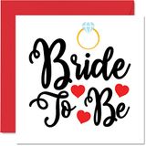 Verlovingskaarten Bride To Be Verlovingskaarten voor koppels - Gefeliciteerd Happy Engagement Gifts, Gefeliciteerd Goed Gedaan Kaart, 145mm x 145mm Bruiloft Huwelijk Wenskaarten voor Koppels Verloofde Verloofde