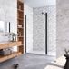 Aica Sanitair douche - 90x200cm - Noir - 8mm verre de sécurité - EasyClean